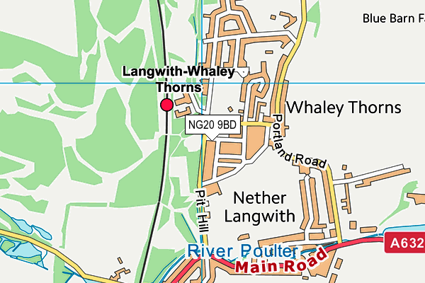 NG20 9BD map - OS VectorMap District (Ordnance Survey)