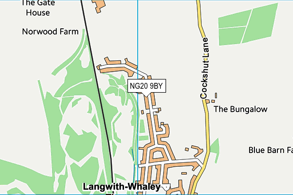 NG20 9BY map - OS VectorMap District (Ordnance Survey)