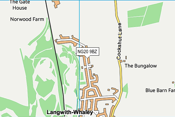 NG20 9BZ map - OS VectorMap District (Ordnance Survey)