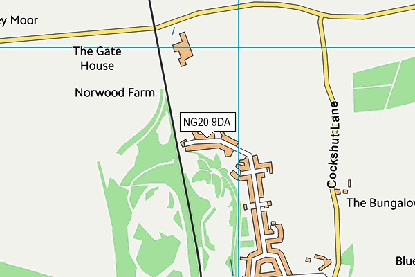 NG20 9DA map - OS VectorMap District (Ordnance Survey)