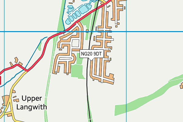 NG20 9DT map - OS VectorMap District (Ordnance Survey)