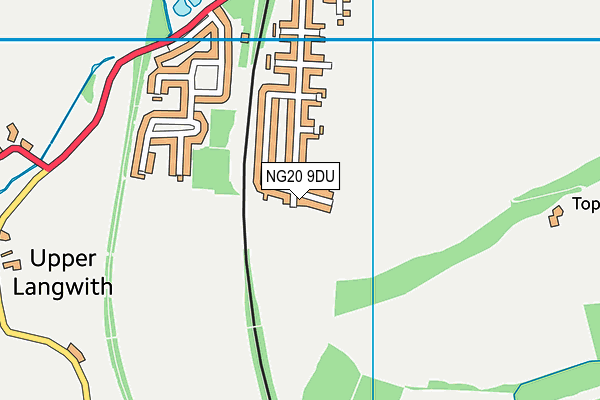 NG20 9DU map - OS VectorMap District (Ordnance Survey)