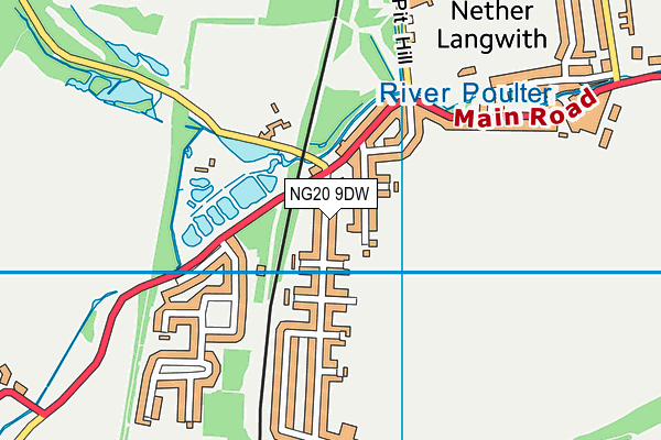 NG20 9DW map - OS VectorMap District (Ordnance Survey)