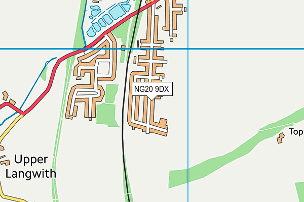 NG20 9DX map - OS VectorMap District (Ordnance Survey)