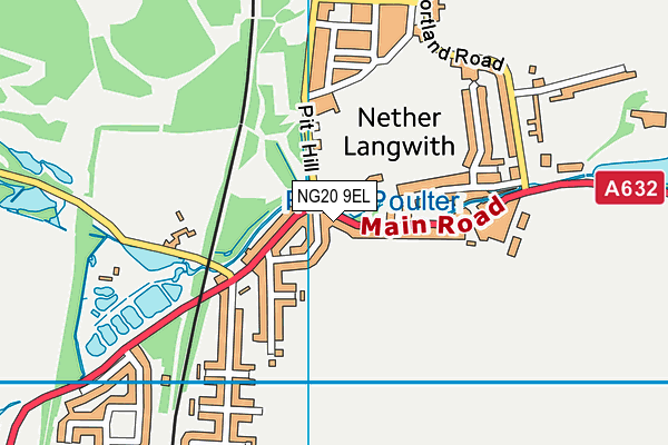 NG20 9EL map - OS VectorMap District (Ordnance Survey)