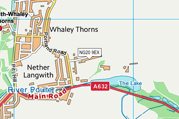 NG20 9EX map - OS VectorMap District (Ordnance Survey)