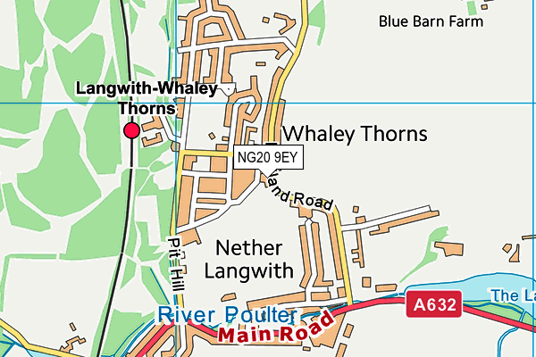 NG20 9EY map - OS VectorMap District (Ordnance Survey)