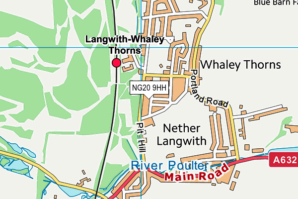 NG20 9HH map - OS VectorMap District (Ordnance Survey)