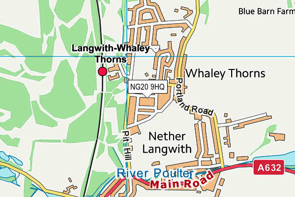 NG20 9HQ map - OS VectorMap District (Ordnance Survey)