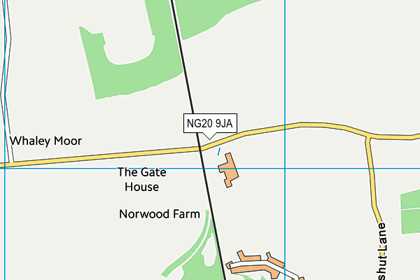 NG20 9JA map - OS VectorMap District (Ordnance Survey)