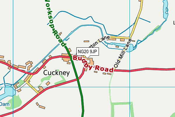 NG20 9JP map - OS VectorMap District (Ordnance Survey)