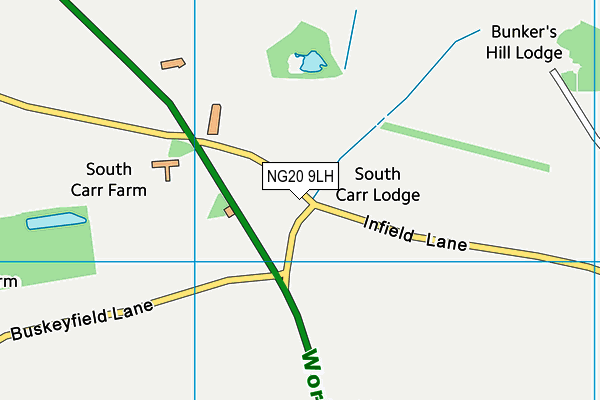 NG20 9LH map - OS VectorMap District (Ordnance Survey)