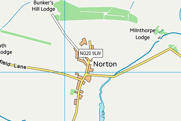 NG20 9LW map - OS VectorMap District (Ordnance Survey)