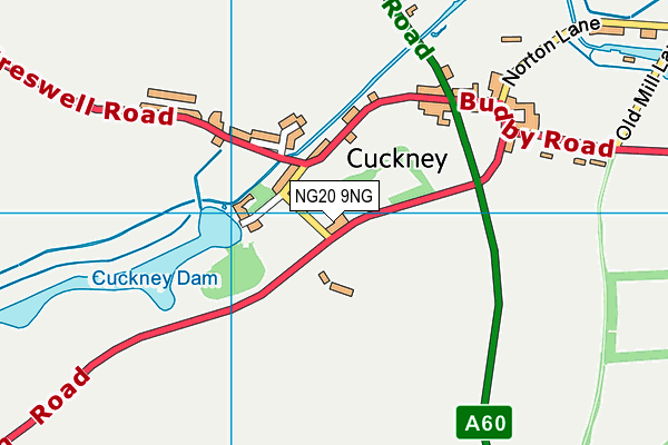 NG20 9NG map - OS VectorMap District (Ordnance Survey)