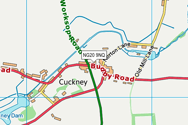 NG20 9NQ map - OS VectorMap District (Ordnance Survey)