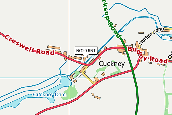 NG20 9NT map - OS VectorMap District (Ordnance Survey)