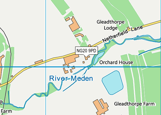 NG20 9PD map - OS VectorMap District (Ordnance Survey)