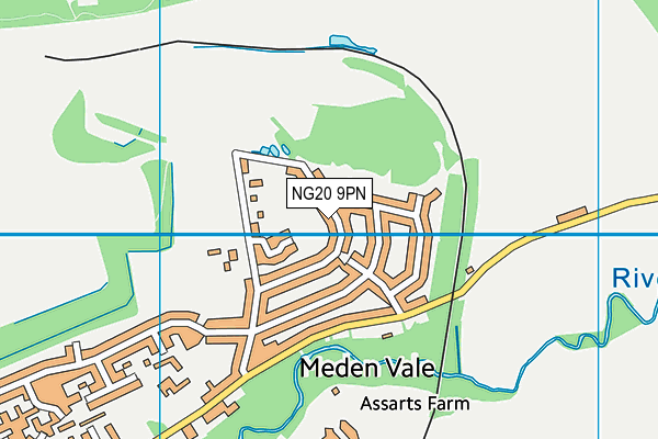 NG20 9PN map - OS VectorMap District (Ordnance Survey)