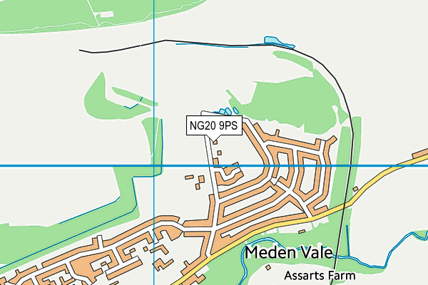 NG20 9PS map - OS VectorMap District (Ordnance Survey)