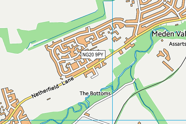 NG20 9PY map - OS VectorMap District (Ordnance Survey)