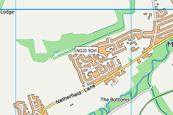 NG20 9QH map - OS VectorMap District (Ordnance Survey)