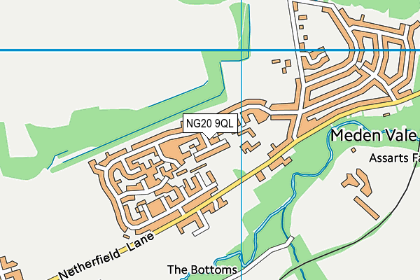 NG20 9QL map - OS VectorMap District (Ordnance Survey)