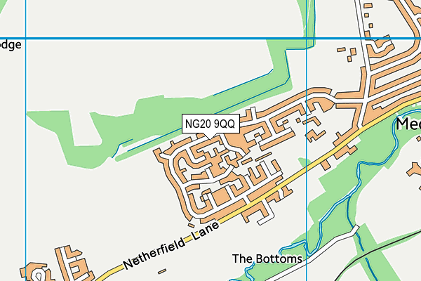 NG20 9QQ map - OS VectorMap District (Ordnance Survey)
