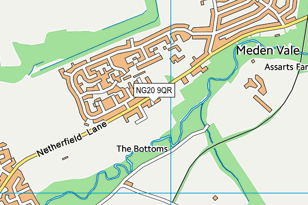 NG20 9QR map - OS VectorMap District (Ordnance Survey)