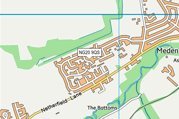 NG20 9QS map - OS VectorMap District (Ordnance Survey)