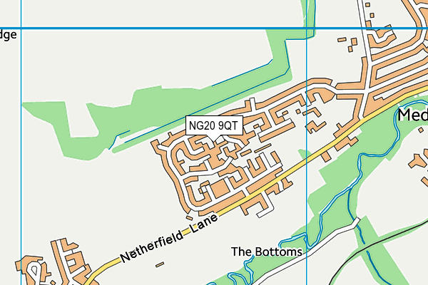 NG20 9QT map - OS VectorMap District (Ordnance Survey)