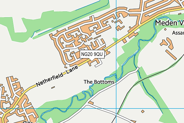 NG20 9QU map - OS VectorMap District (Ordnance Survey)