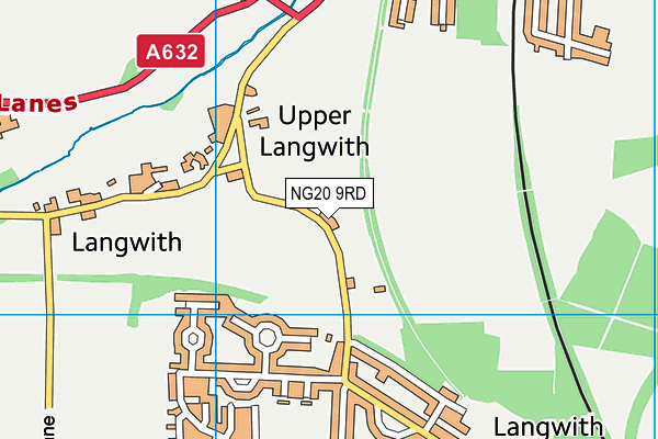 Langwith Bassett Junior Academy map (NG20 9RD) - OS VectorMap District (Ordnance Survey)