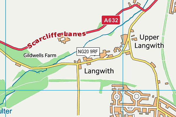 NG20 9RF map - OS VectorMap District (Ordnance Survey)