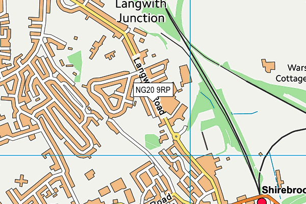 St Josephs Catholic Academy map (NG20 9RP) - OS VectorMap District (Ordnance Survey)