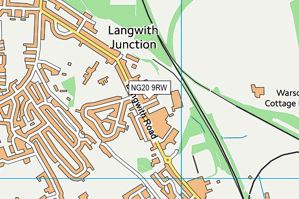 NG20 9RW map - OS VectorMap District (Ordnance Survey)