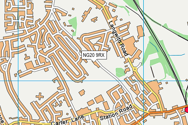 NG20 9RX map - OS VectorMap District (Ordnance Survey)