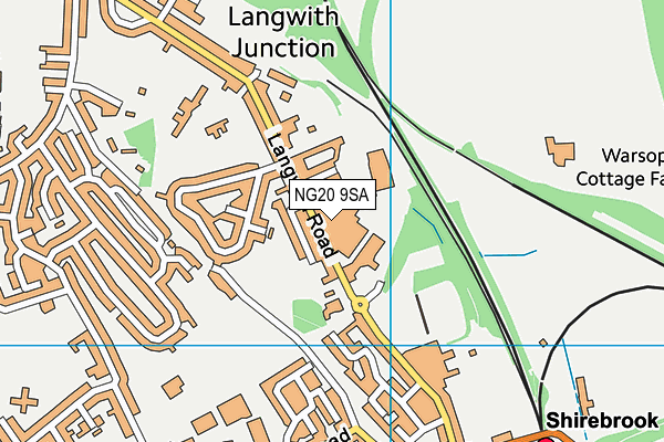 NG20 9SA map - OS VectorMap District (Ordnance Survey)