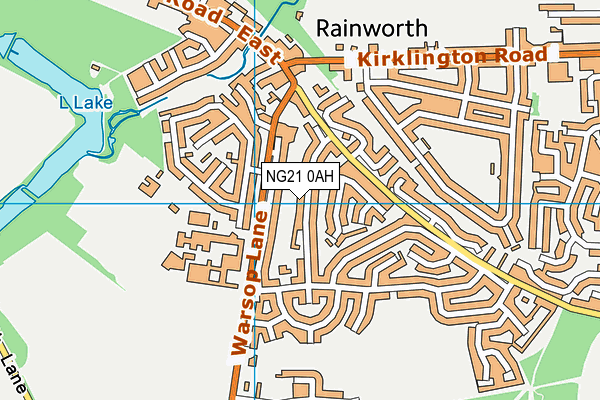 NG21 0AH map - OS VectorMap District (Ordnance Survey)