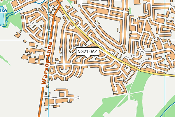 NG21 0AZ map - OS VectorMap District (Ordnance Survey)