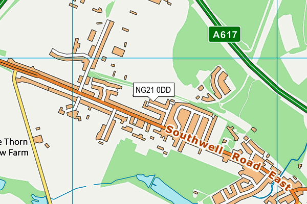 NG21 0DD map - OS VectorMap District (Ordnance Survey)