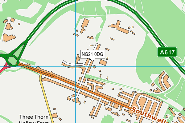 NG21 0DG map - OS VectorMap District (Ordnance Survey)