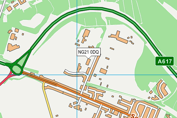 NG21 0DQ map - OS VectorMap District (Ordnance Survey)
