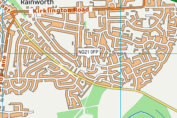 NG21 0FP map - OS VectorMap District (Ordnance Survey)