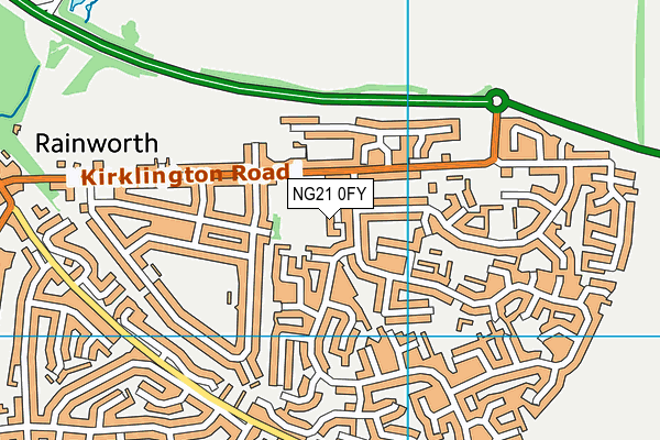 NG21 0FY map - OS VectorMap District (Ordnance Survey)