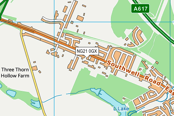 NG21 0GX map - OS VectorMap District (Ordnance Survey)