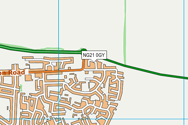 NG21 0GY map - OS VectorMap District (Ordnance Survey)