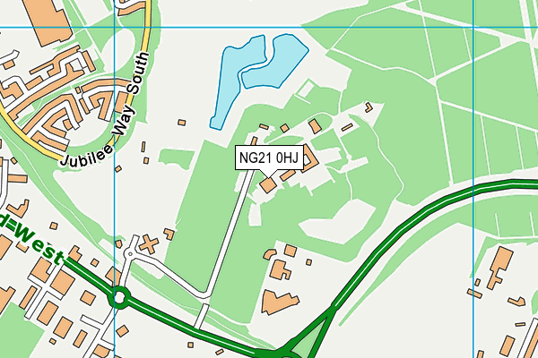 NG21 0HJ map - OS VectorMap District (Ordnance Survey)