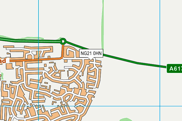 NG21 0HN map - OS VectorMap District (Ordnance Survey)