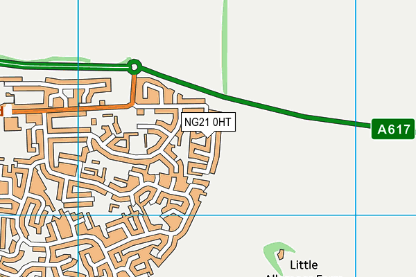 NG21 0HT map - OS VectorMap District (Ordnance Survey)