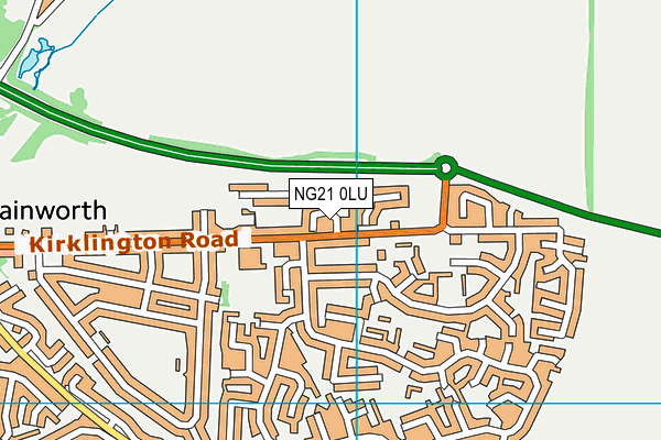 NG21 0LU map - OS VectorMap District (Ordnance Survey)